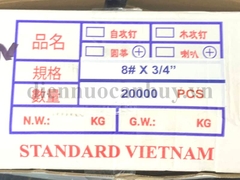 Vít ren mịn dài 1.5cm mầu trắng đầu tự khoan đuôi cá