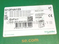 Át khối MCCB Schneider 3 pha 4 cực 125A 30 kA sản xuất tại ấn độ G12F4A125 loại có điều chỉnh