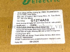 Át khối MCCB Schneider có chỉnh dòng 3 pha 4 cực 50A, có điều chỉnh dòng 10kA G12T4A50