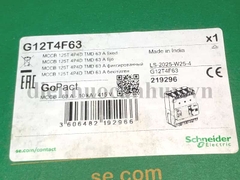 Át khối MCCB Schneider loại không chỉnh dòng, 3 pha 4 cực 63A dòng điện phá hủy 10kA, xuất xứ ấn độ G12T4F63