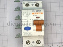 át tô mát Chống Giật Sino loại 2 cực 16A, dòng cắt 30mA, an toàn, phù hợp làm át nguồn cho bàn gia công