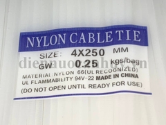 Dây rút 25P (4x250) trắng túi 250g (dây thít nhựa)