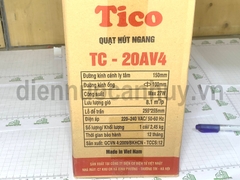 Quạt hút mùi Tico trần ngang 20AV4 lỗ mở 255x255 ống D100