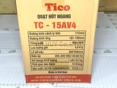 Quạt hút mùi Tico trần ngang 15AV4 lỗ mở 205x205