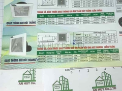 Quạt hút mùi Tico trần ngang 20AV4 lỗ mở 255x255 ống D100