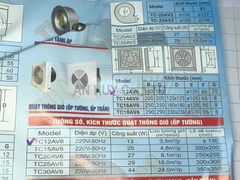 Quạt hút mùi Tico trần thẳng 12AV6 ống D130
