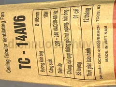 Quạt hút mùi Tico trần thẳng 14AV6 ống D105