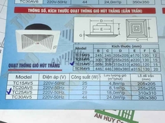 Quạt hút mùi Tico trần thẳng 25AV5 310x310