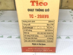 Quạt hút mùi Tico gắn tường 20AV6 lỗ mở 255x255