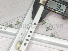 Ray trượt ngăn kéo chịu lực có bánh xe nhựa mầu trắng dài 50 cm