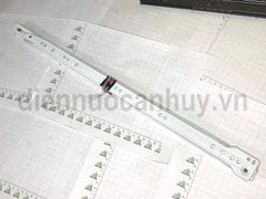 Ray trượt ngăn kéo chịu lực có bánh xe nhựa mầu trắng dài 50 cm