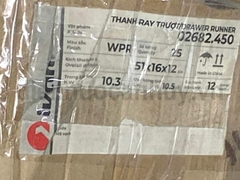 Ray trượt ngăn kéo chịu lực có bánh xe nhựa mầu trắng dài 50 cm