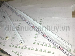 Ray trượt ngăn kéo chịu lực có bánh xe nhựa mầu trắng dài 50 cm