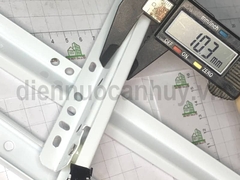 Ray trượt ngăn kéo chịu lực có bánh xe nhựa mầu trắng dài 50 cm