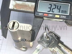 Ruột ổ khóa tay gạt 1 đầu chìa Niken