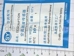 Sensor đơn điều hòa đầu đồng 10K