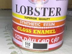 Sơn Dầu Lobster Gloss Enamel Mã 910 Màu Đen (800ml). Sơn Phủ Siêu Bóng Cho Cổng Sắt, Khung Cửa Và Máy Móc Công Nghiệp