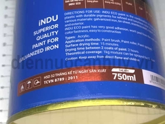 Sơn sắt mạ kẽm indu 750ml mầu Đen E860