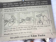 Sủi tường lưỡi dao trổ cán sắt ngắn 22cm