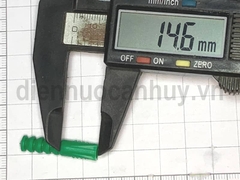 Tắc kê nhựa 6 không vành bắt khung bao cửa nhôm, kệ gỗ (nở xanh)