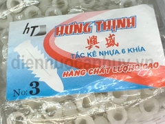 Tắc kê nhựa 6mm (Nở 3 dùng với vít 4)