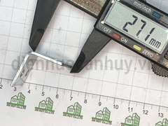 Tai khóa V bắt vít sắt mạ trắng lỗ phi 11 loại nhỏ 25xx25x27
