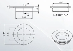 Tay nắm âm tròn D40