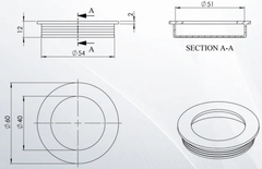 Tay nắm âm tròn D54