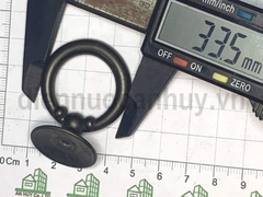 Tay nắm khoen tròn giả cổ mầu đen phi 34