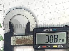 Tay nắm tròn âm tủ gỗ phi 41 trắng mờ