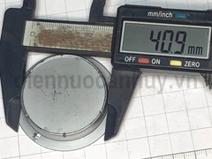 Tay nắm tròn âm tủ gỗ phi 41 trắng mờ