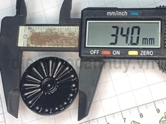 Tay nắm tròn hoa văn mầu đen phi 34
