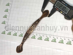 Tay nắm tủ bếp dài hoa văn mầu nâu đồng lỗ 128 mm