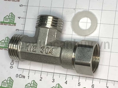 Tê rắc co xịn Song Toàn inox 304 DN15 ren 20mm (1/2inch)