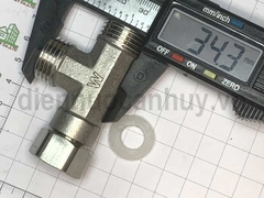 Tê rắc co xịn Song Toàn inox 304 DN15 ren 20mm (1/2inch)