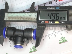 Tê thu nhựa xanh nối nhanh khí nén 8 về 6mm