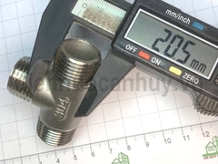 Tê inox 304 DN15 ren ngoài 20mm (1/2inch)