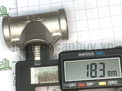 Tê inox 304 DN15 ren trong 20mm (1/2inch)