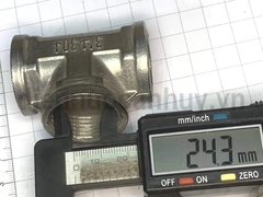 Tê inox 304 DN20 ren trong 25mm (3/4inch)