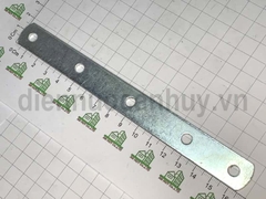 Tên sản phẩm Bản mã thẳng 5 lỗ dài 16.5cm (dùng cho gỗ rộng 180mm). Ke thép mạ kẽm chịu lực, dùng nối dài gỗ và thi công DIY