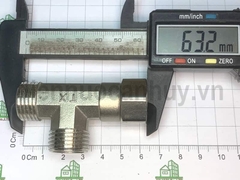 Tê rắc co inox 304 DN15 ren 20mm (1/2inch)