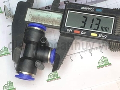 Tê thu nhựa xanh nối nhanh khí nén 8 về 6mm