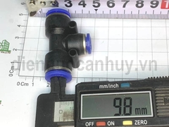 Tê thu nhựa xanh nối nhanh khí nén 8 về 6mm