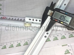 Thanh ray trượt đơn sắt sơn tĩnh điện trắng dài 35 cm