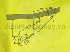 Thanh chống cánh tủ bếp vế trái