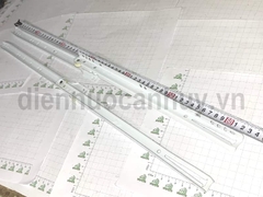 Thanh ray trượt đơn sắt sơn tĩnh điện trắng dài 35 cm