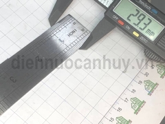 Thước lá 2 mặt Berrylion (inch và milimet) dài 1m thép không rỉ