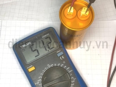 Tụ điều hòa 2 chân 50uf TPMAX xịn vỏ vàng hộp đỏ