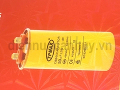 Tụ điều hòa 2 chân 50uf TPMAX xịn vỏ vàng hộp đỏ