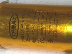 Tụ điều hòa 2 chân xịn TPMAX 35uf vỏ vàng hộp đỏ